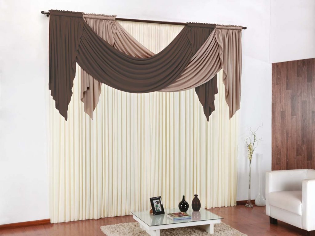 cortina para sala bege
