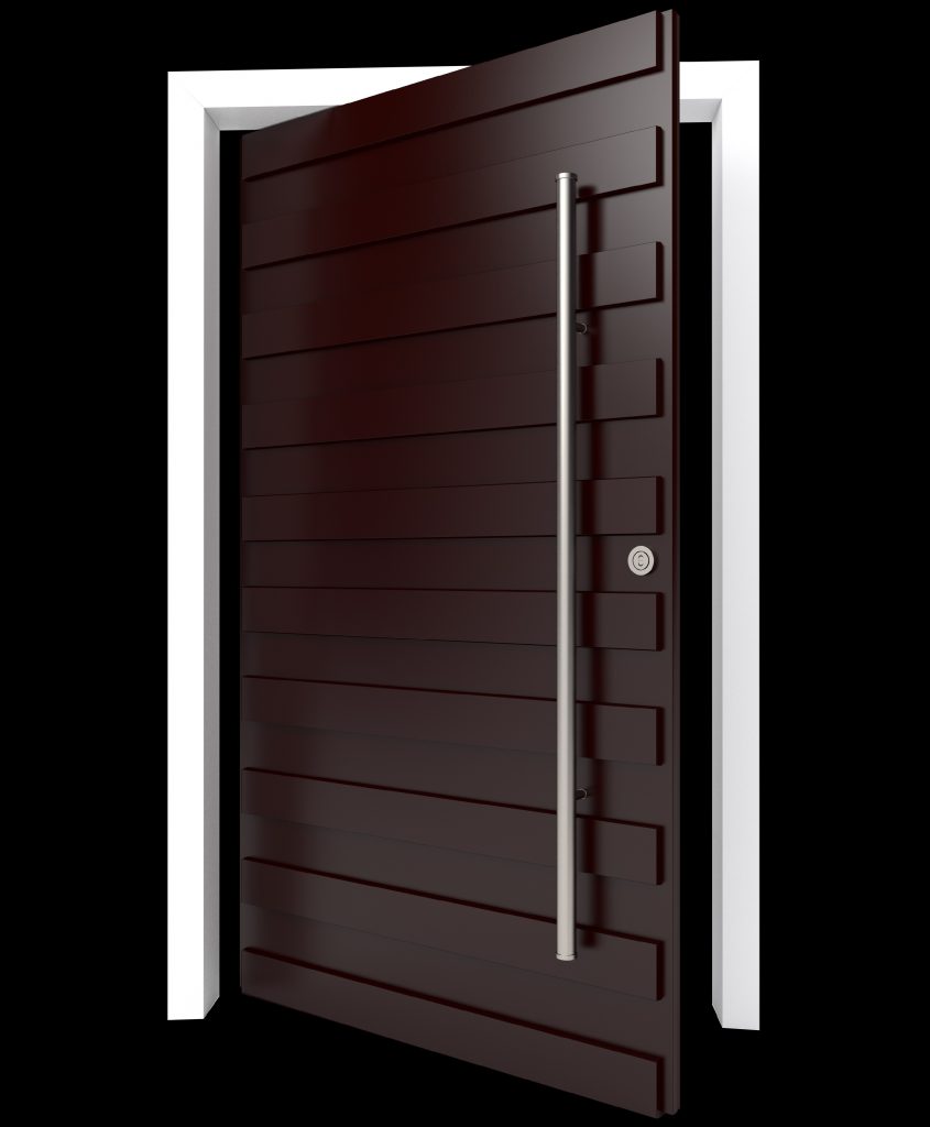 porta de madeira maciça moderna