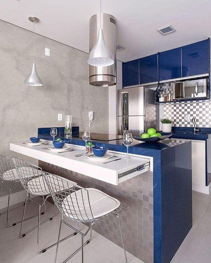 cozinha planejada azul