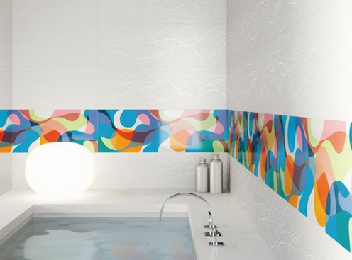 banheiros decorados com faixas